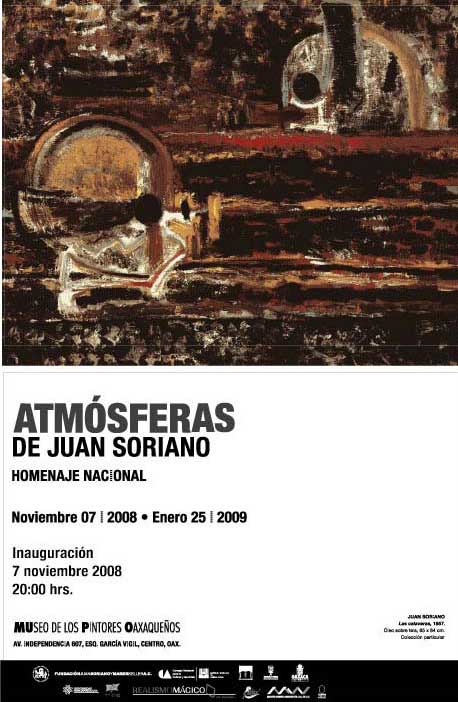 Atm&oacute;sferas de Juan Soriano. Homenaje Nacional, 7 de noviembre. 